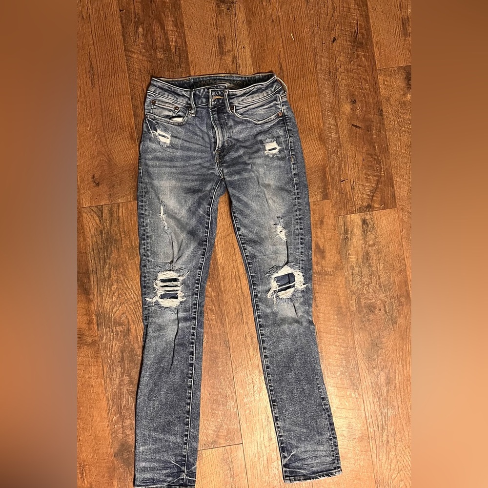 American Eagle men’s 29×32 Slim Straight Distressed Jeans Flex